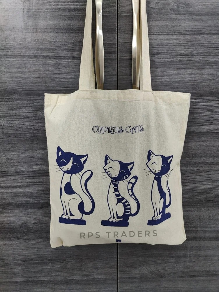 Cat Illustration Canvas Tote
