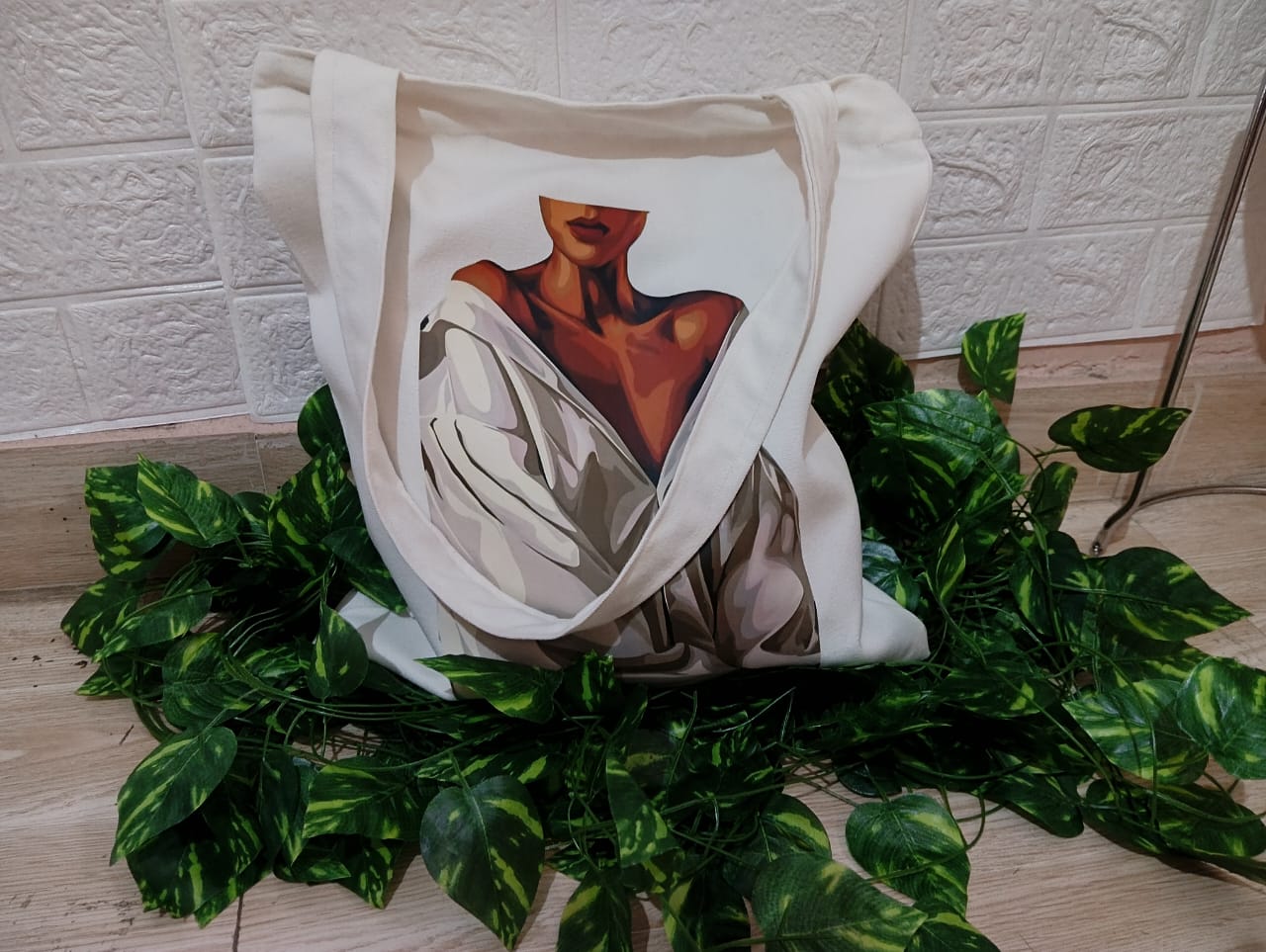 Artistic Portrait Canvas Tote